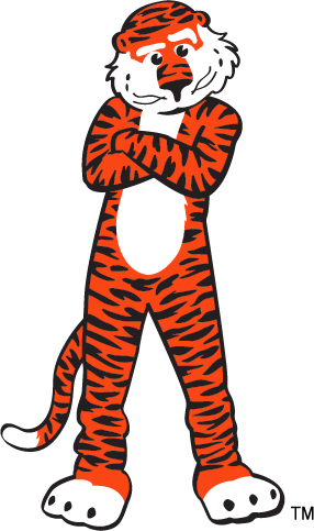 AUB Aubie Decal 4"