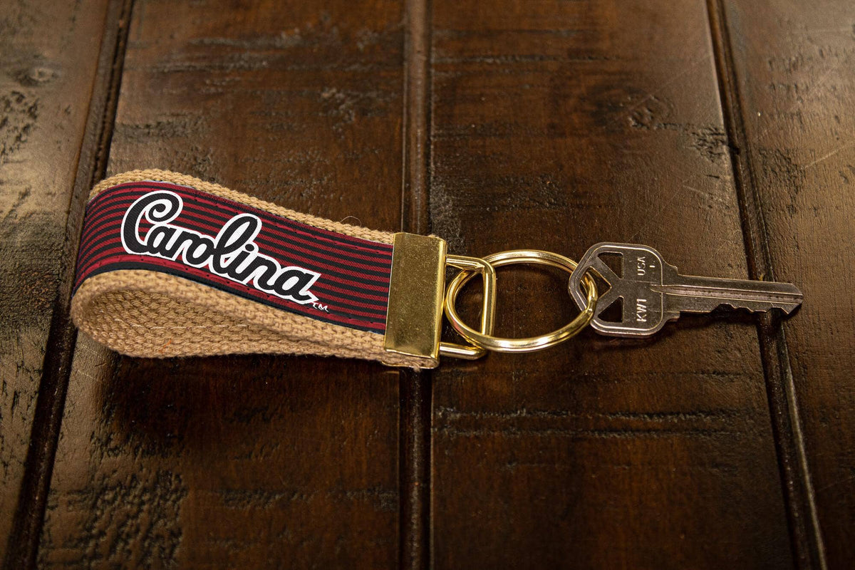 USC Gamecocks Pinstripe Ribbon Keychain