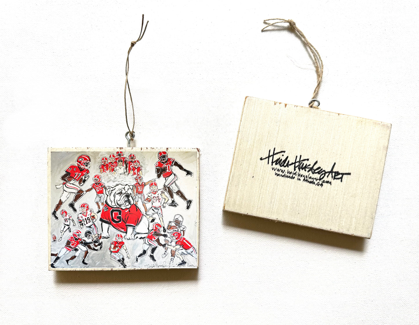 UGA Christmas Ornament by Heidi Hensley