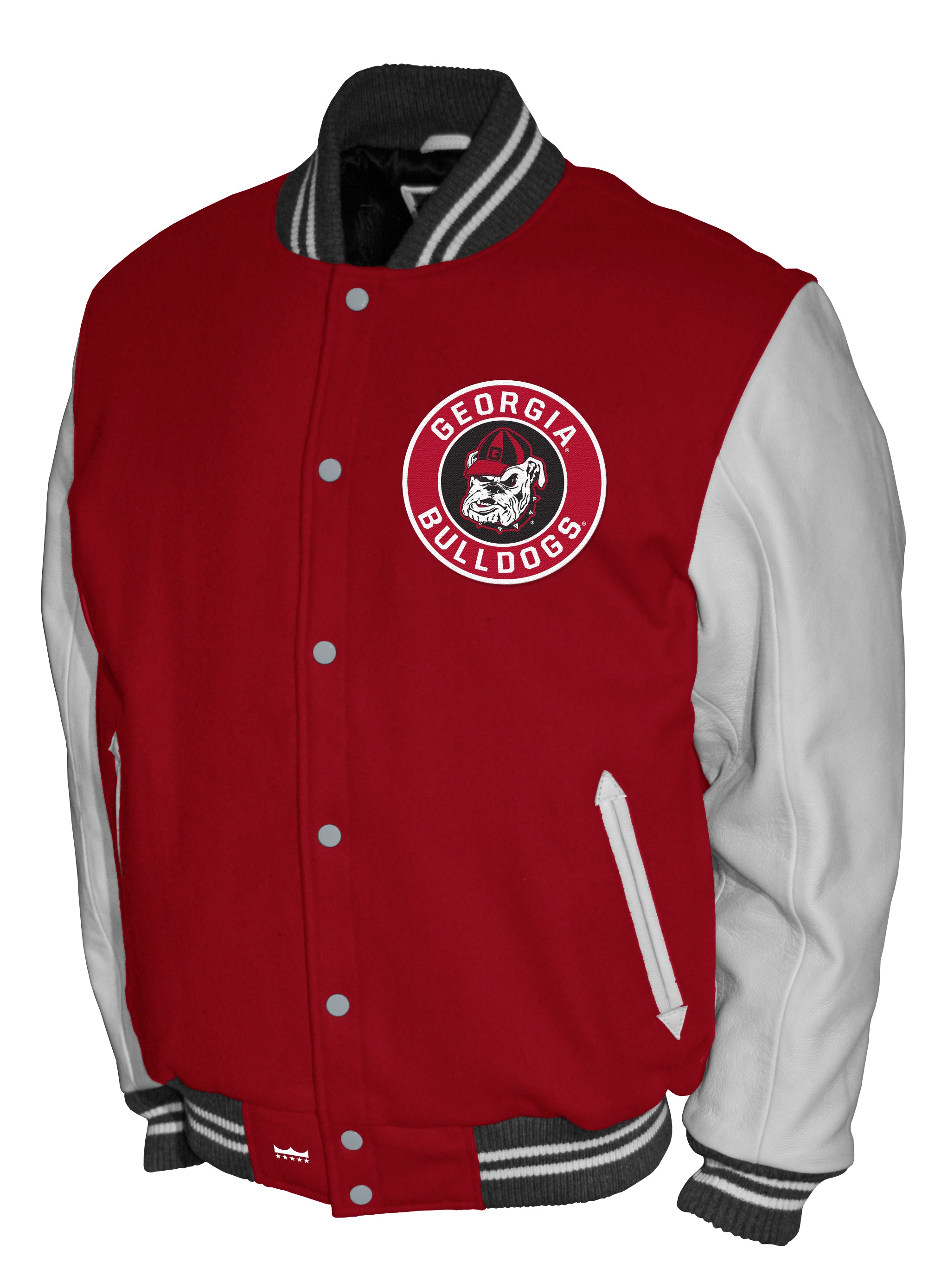supreme  uga UGA Franchise Club Full-Snap Letterman Jacket – Universities Forever