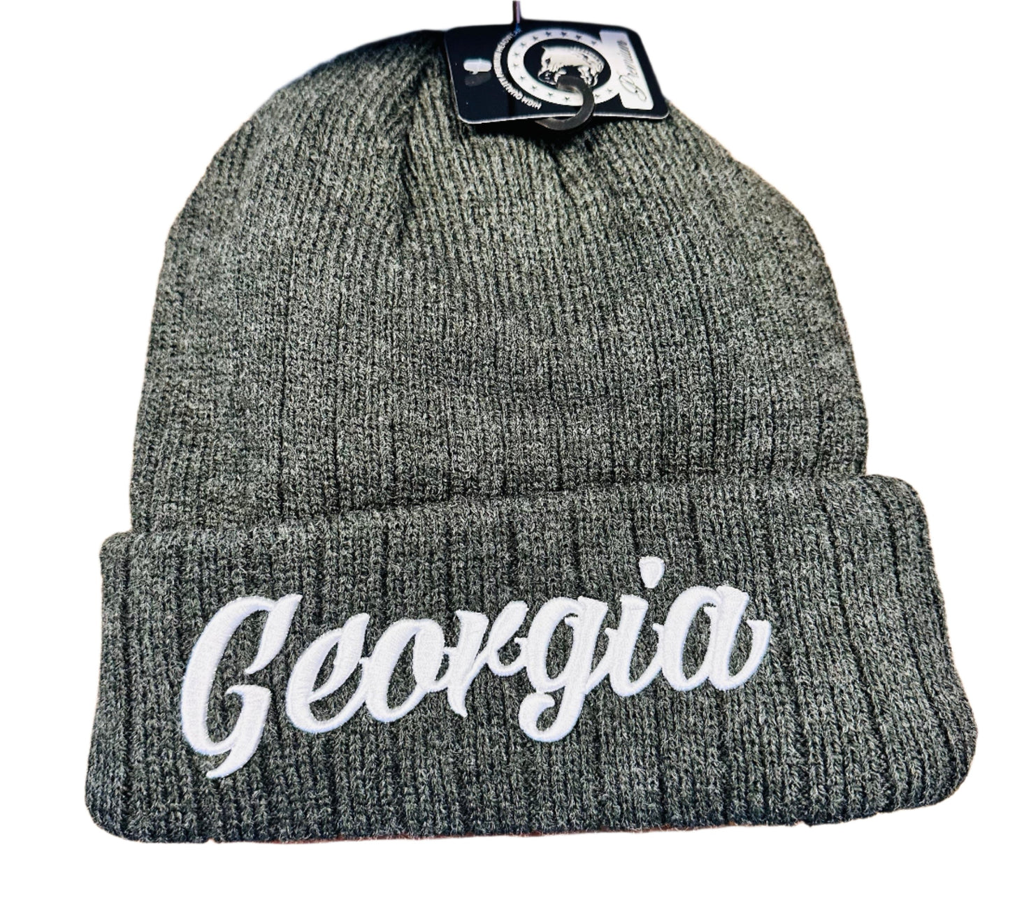 UGA Knit Cuff Beanie Georgia Script