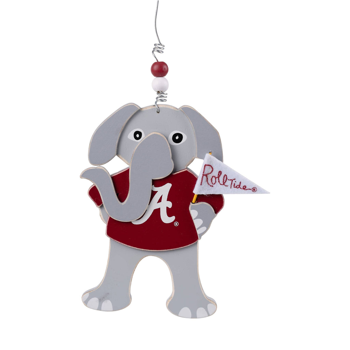 ALA Crimson Tide Big Al Wooden Mascot Ornament