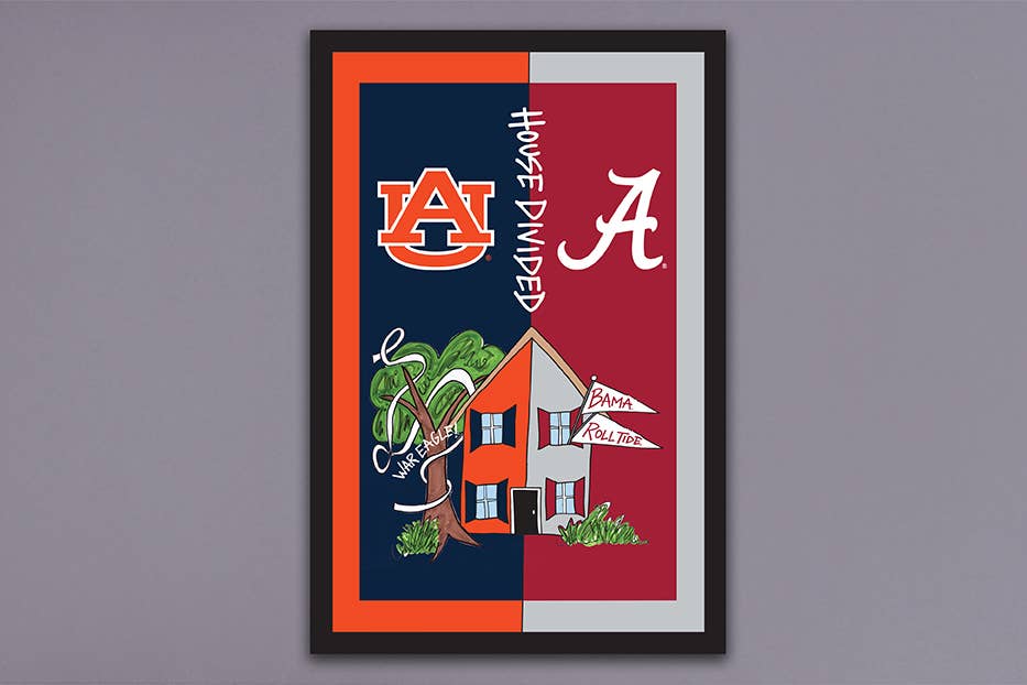 ALA vs AUB House Divided Garden Flag