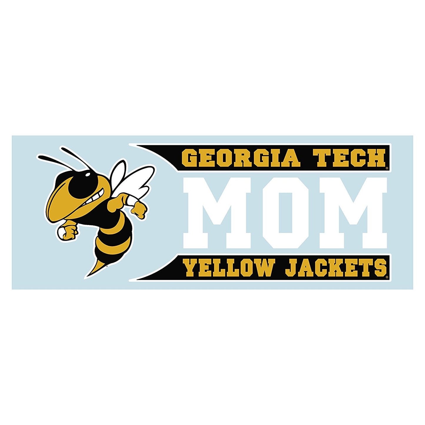 GA Tech Rectangle Mom Decal