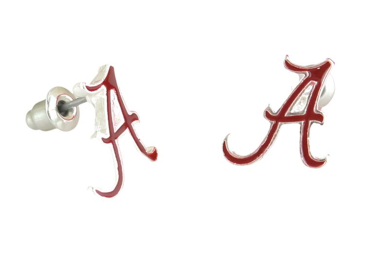 ALA Enamel Logo Stud Earrings