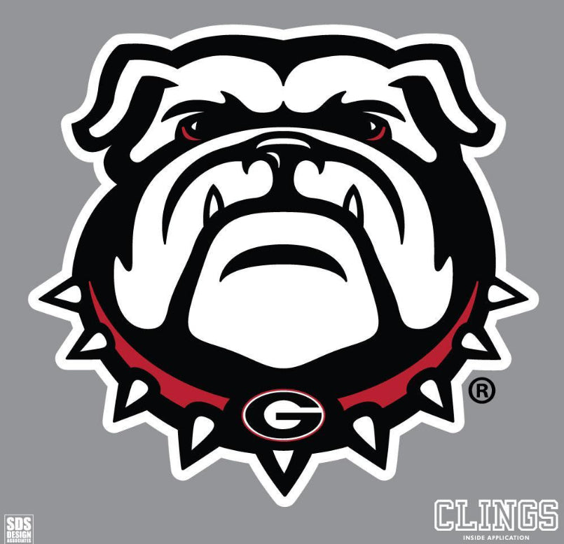 UGA Cling Decal 3"