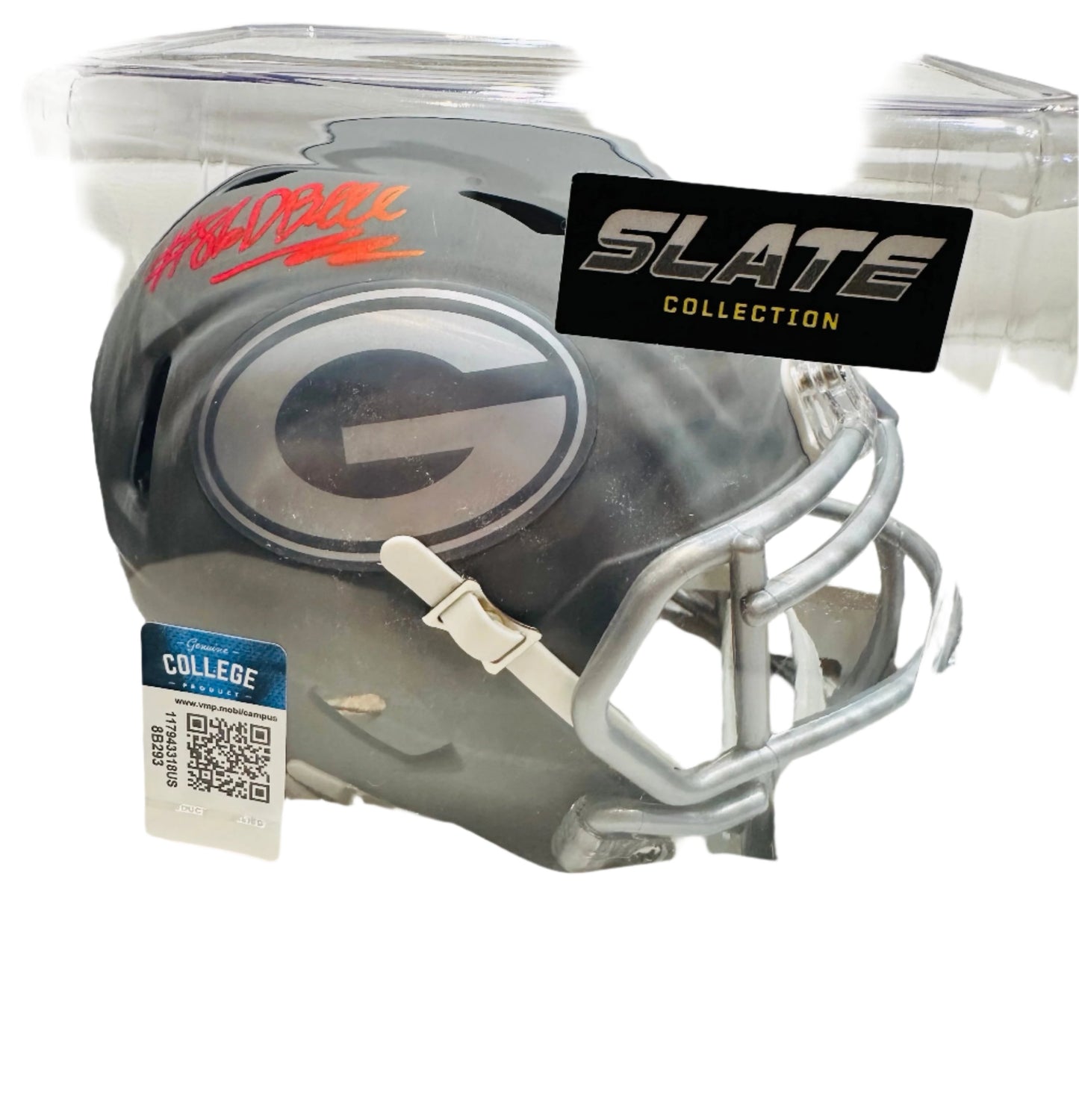 UGA Signed Dillon Bell (#86) Mini helmet