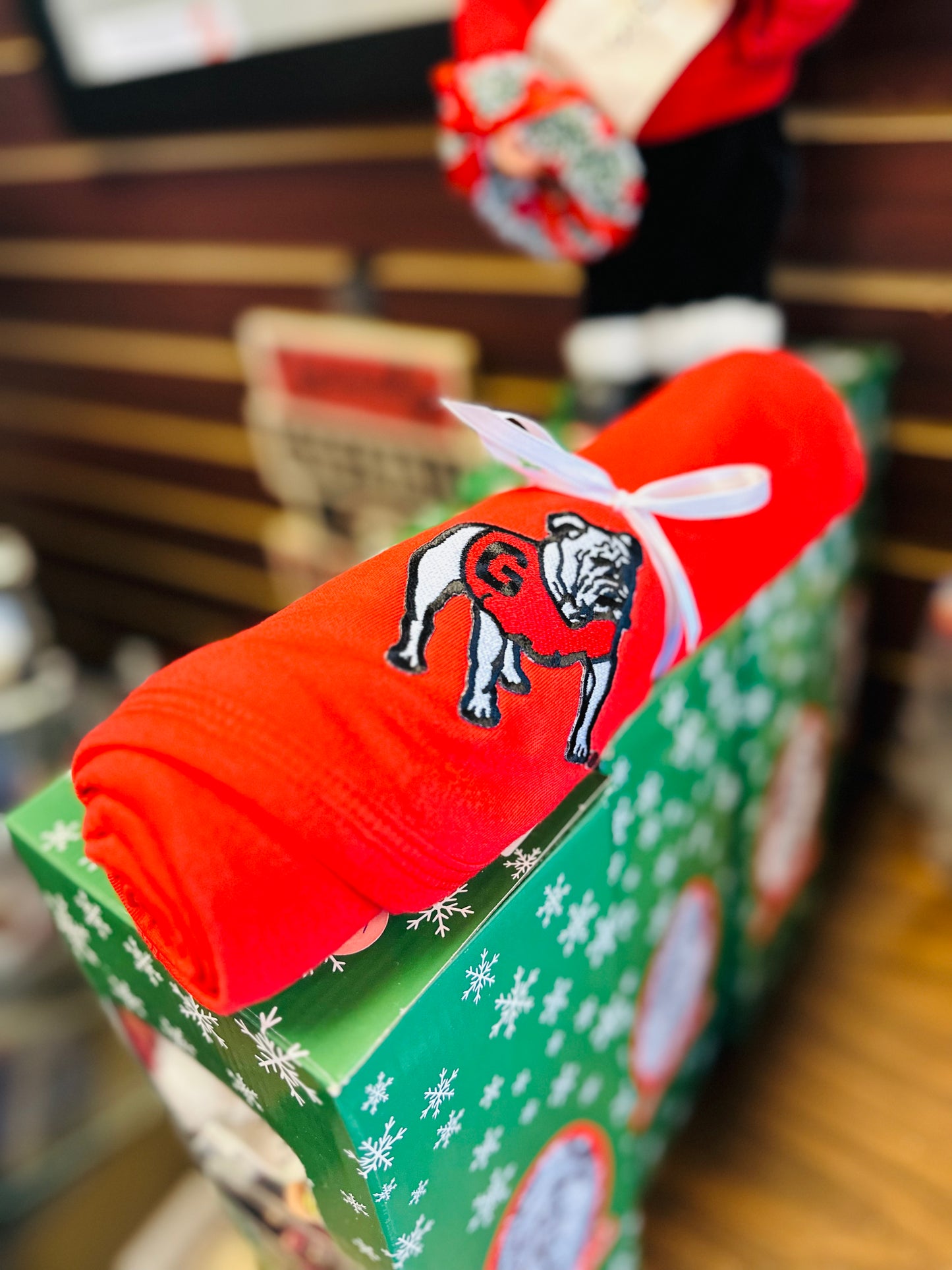 UGA Infant Blanket Red Standing Dog