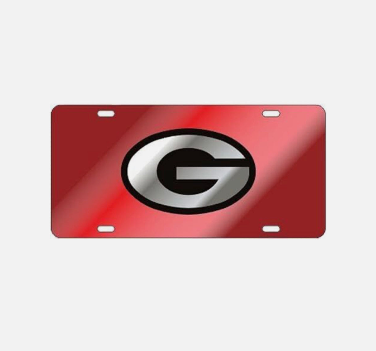 UGA Mirrored Super G License Plate