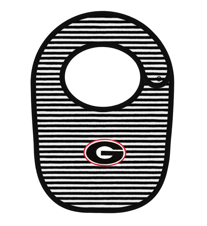 UGA Infant Stripe Bib Super G