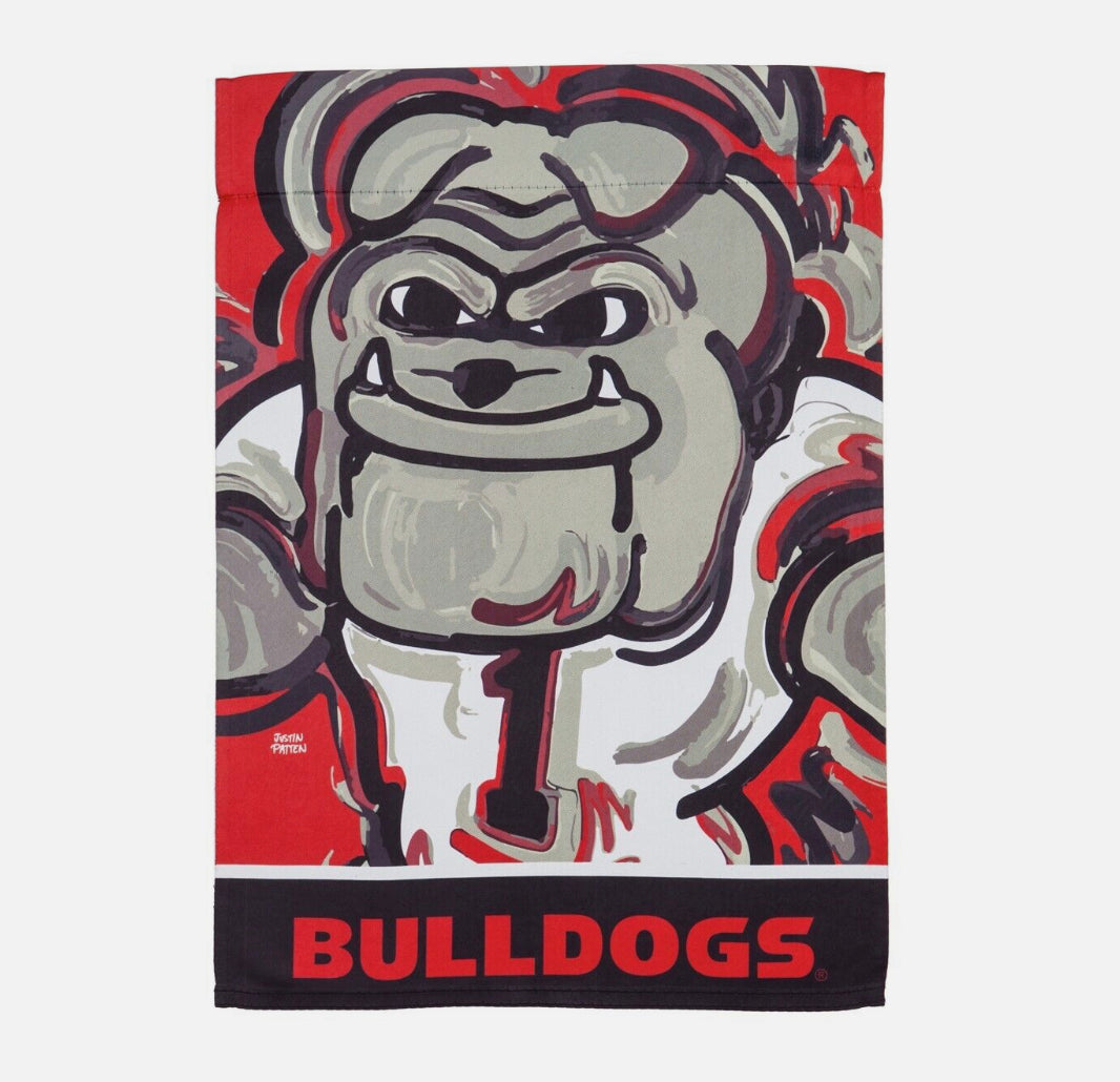UGA House Flag 30x40 Hairy Dog