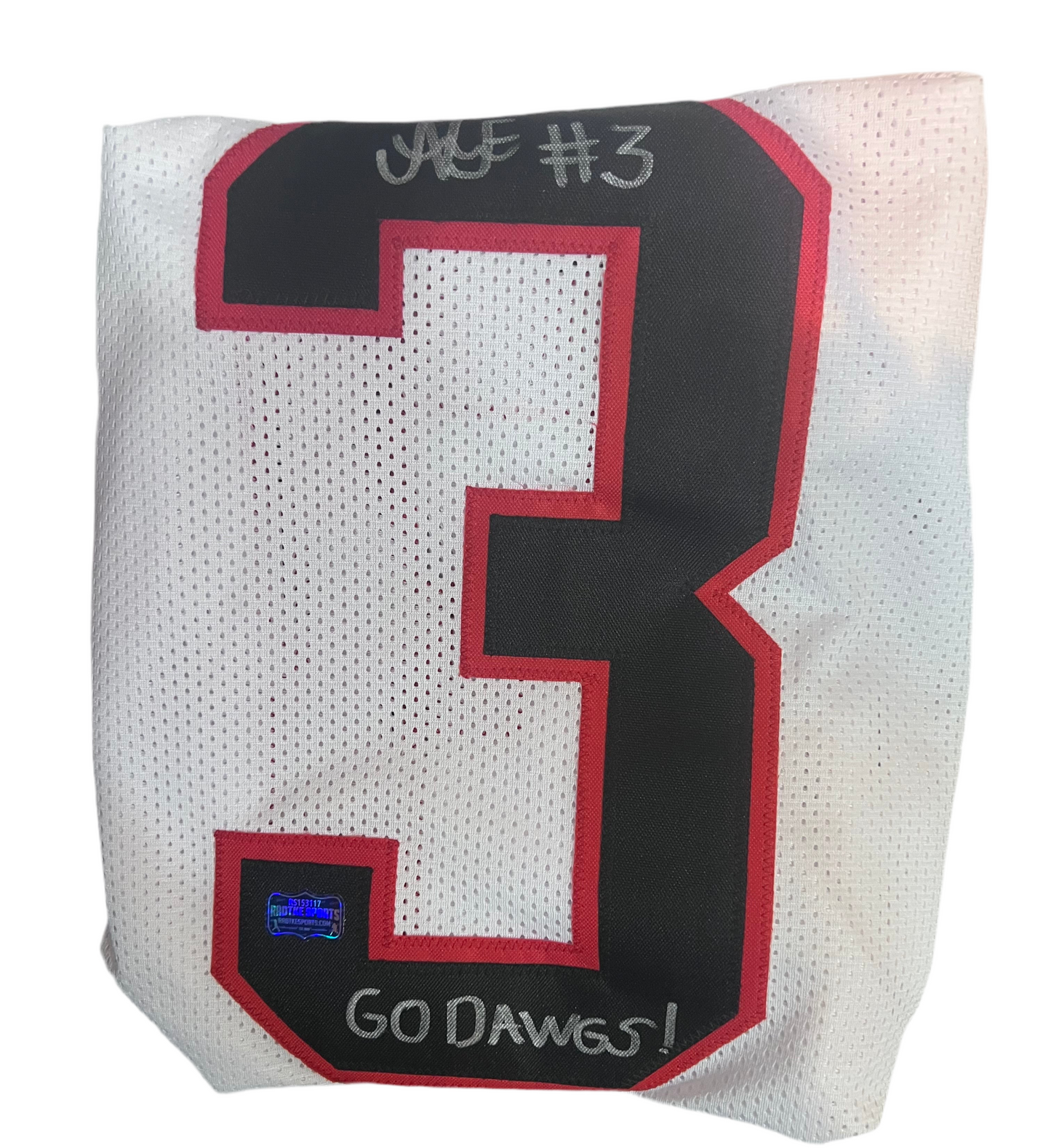 UGA Signed Nate Frazier Football Jersey (#3) Collectibles