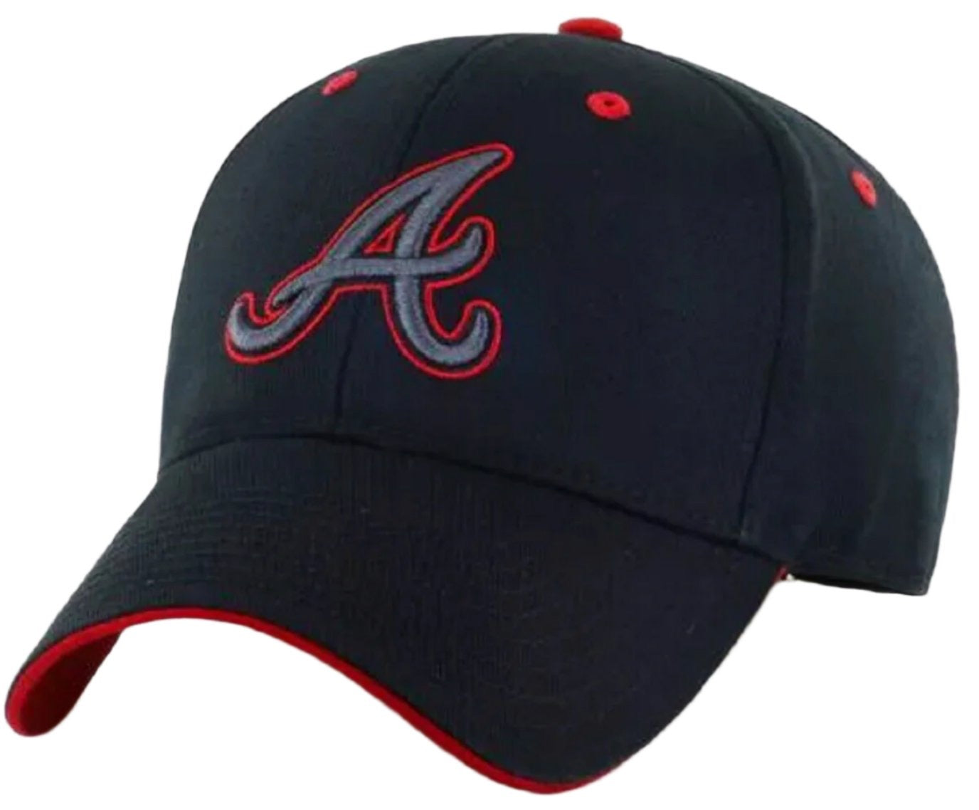 ATL Braves Black A Hat