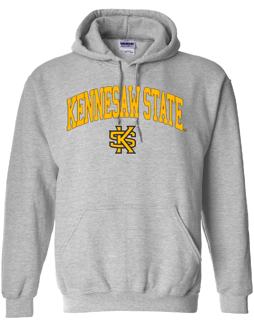 KSU Arch Hoodie Sweatshirt Grey