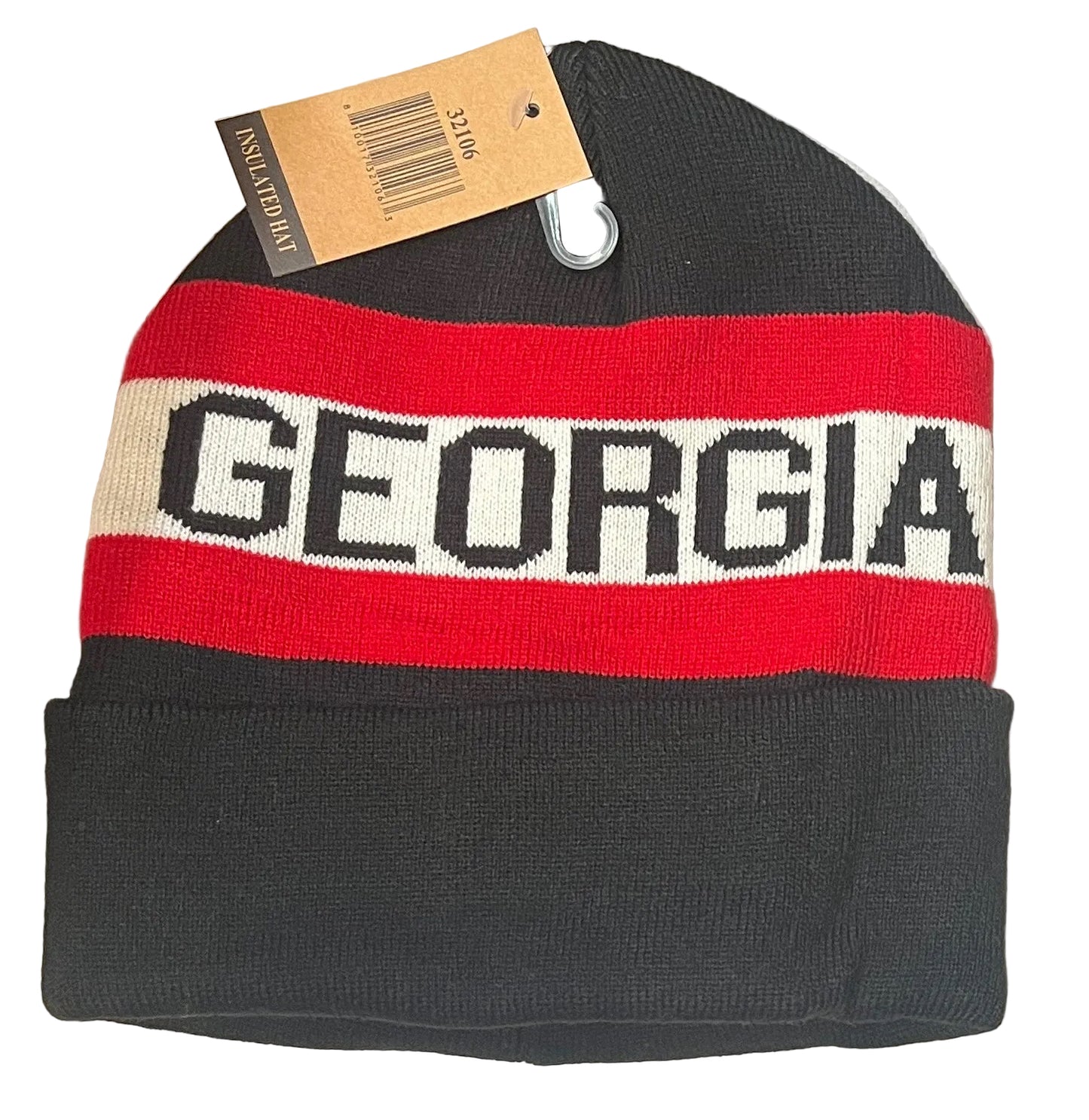 UGA Fleece-Lined Beanie Black