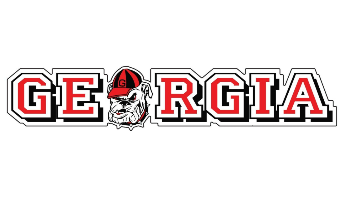 UGA Block "GEORGIA" 12" Decal