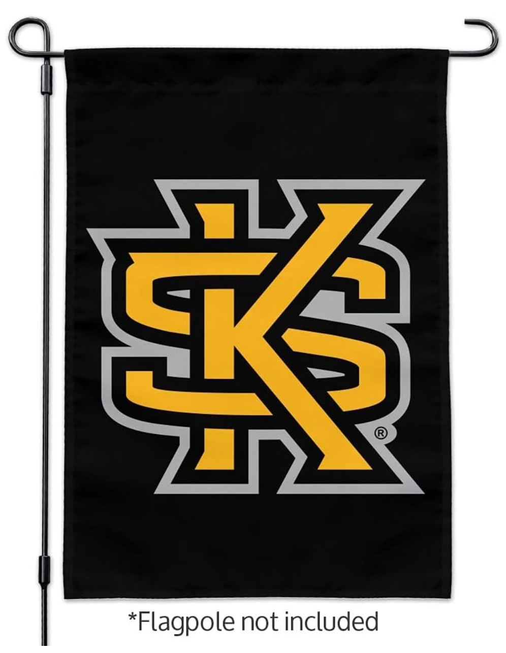KSU Interlock Logo Garden Flag