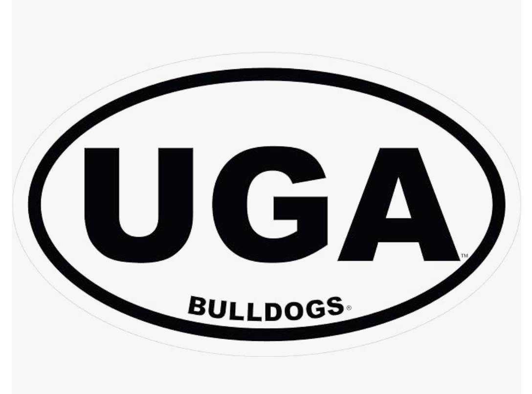 UGA Oval "UGA" Decal