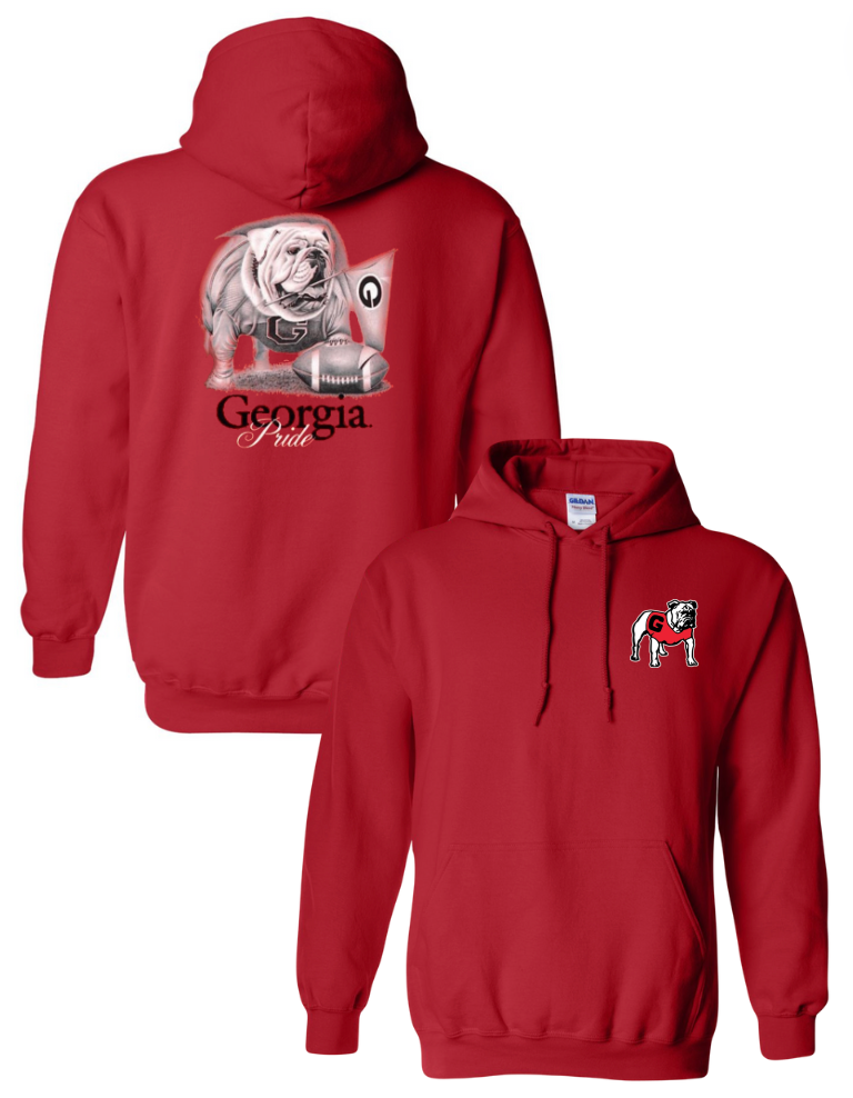 UGA Pride Hoodie Sweatshirt Red