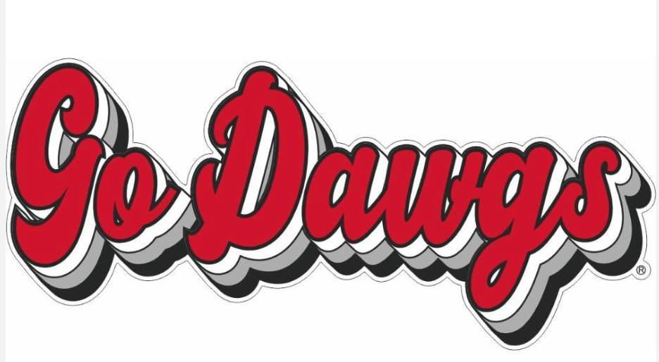 UGA Retro Script "GO DAWGS" Decal
