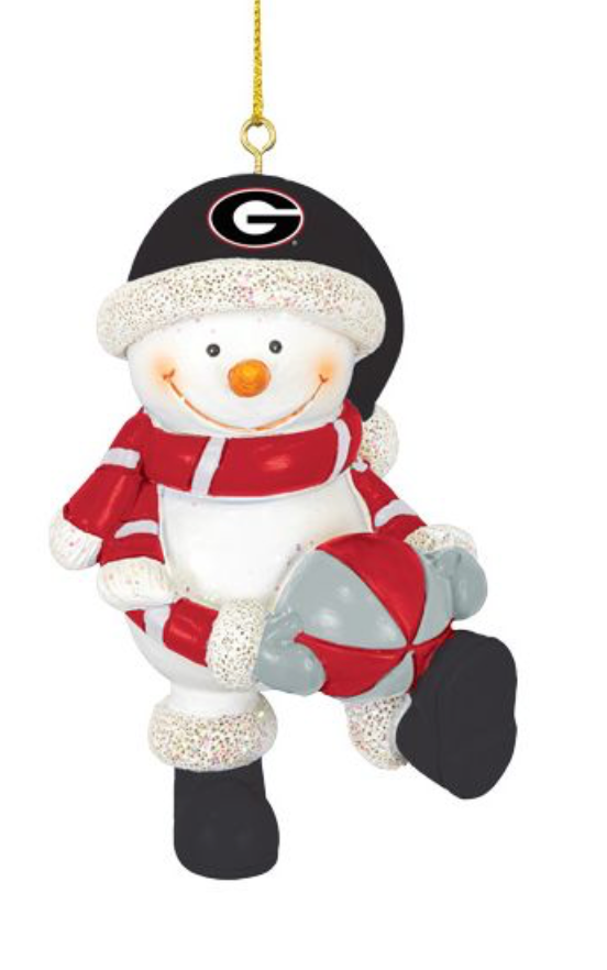 UGA Snowman Ornament
