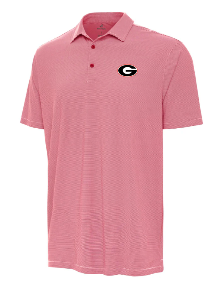 UGA Antigua Stripe Polo Shirt