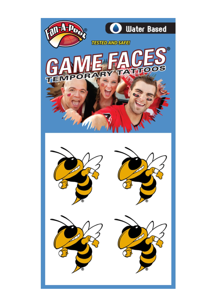 GTU Game Faces Temporary Tattoos / Water Based