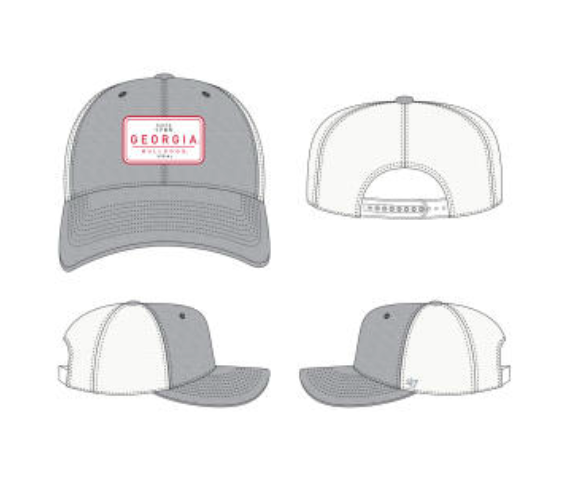 UGA '47 Brand Gray Harrington Trucker Hat