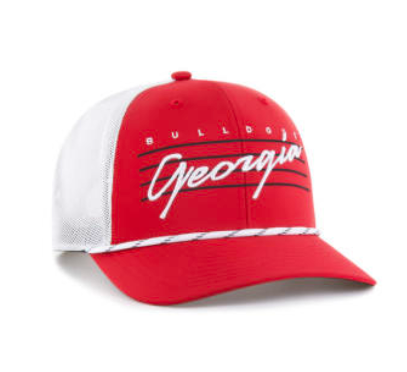 UGA '47 Brand Red Downburst Hitch Trucker Hat