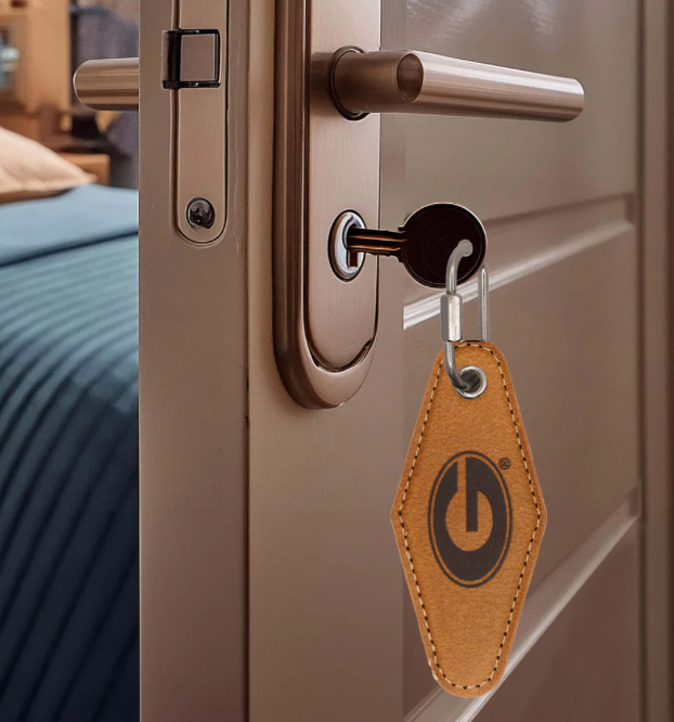 UGA Burnished & Tan Embossed Key Ring