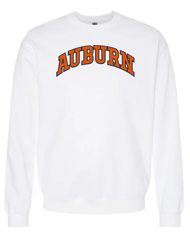 AUB Arch AUBURN Crewneck Sweatshirt White