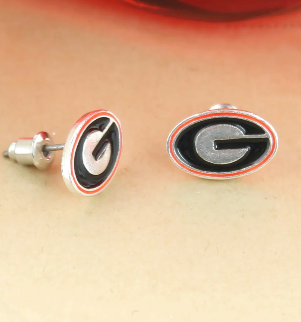 UGA Enamel Super G Stud Earrings