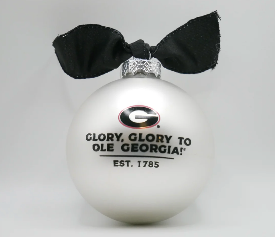 UGA Landmark Arch Glass Ball Ornament