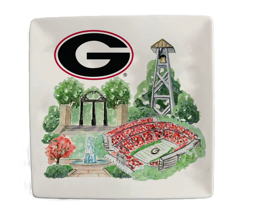 UGA Landmark Ceramic Trinket Tray