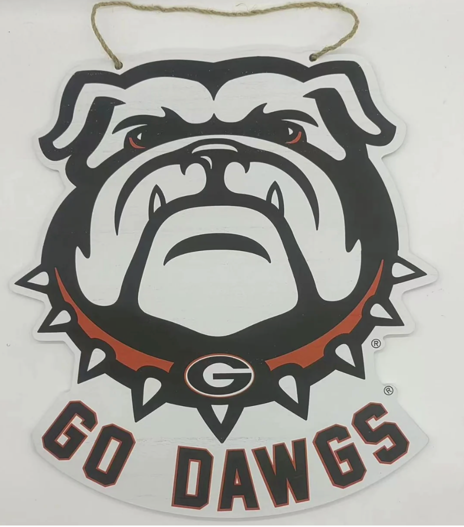 UGA Mascot Wood Door Hanger