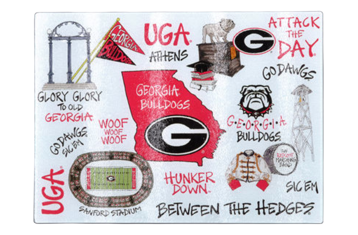 UGA Platter Glass Cutting Board