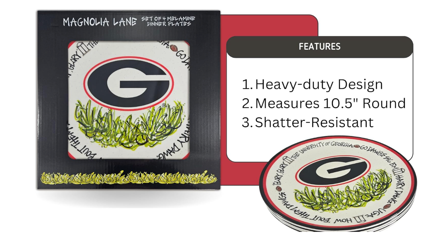 UGA Platter Plates Set of 4