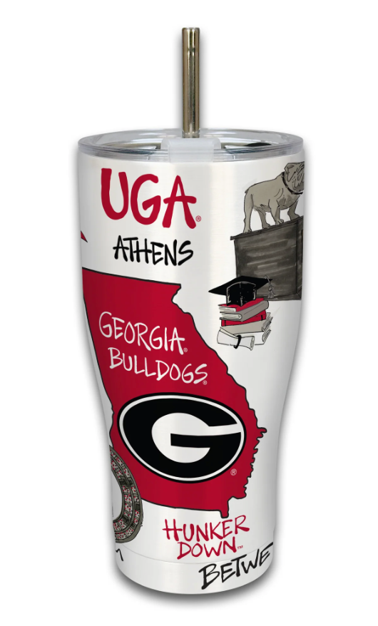 UGA 30 oz Magnolia Lane Insulated Tumbler