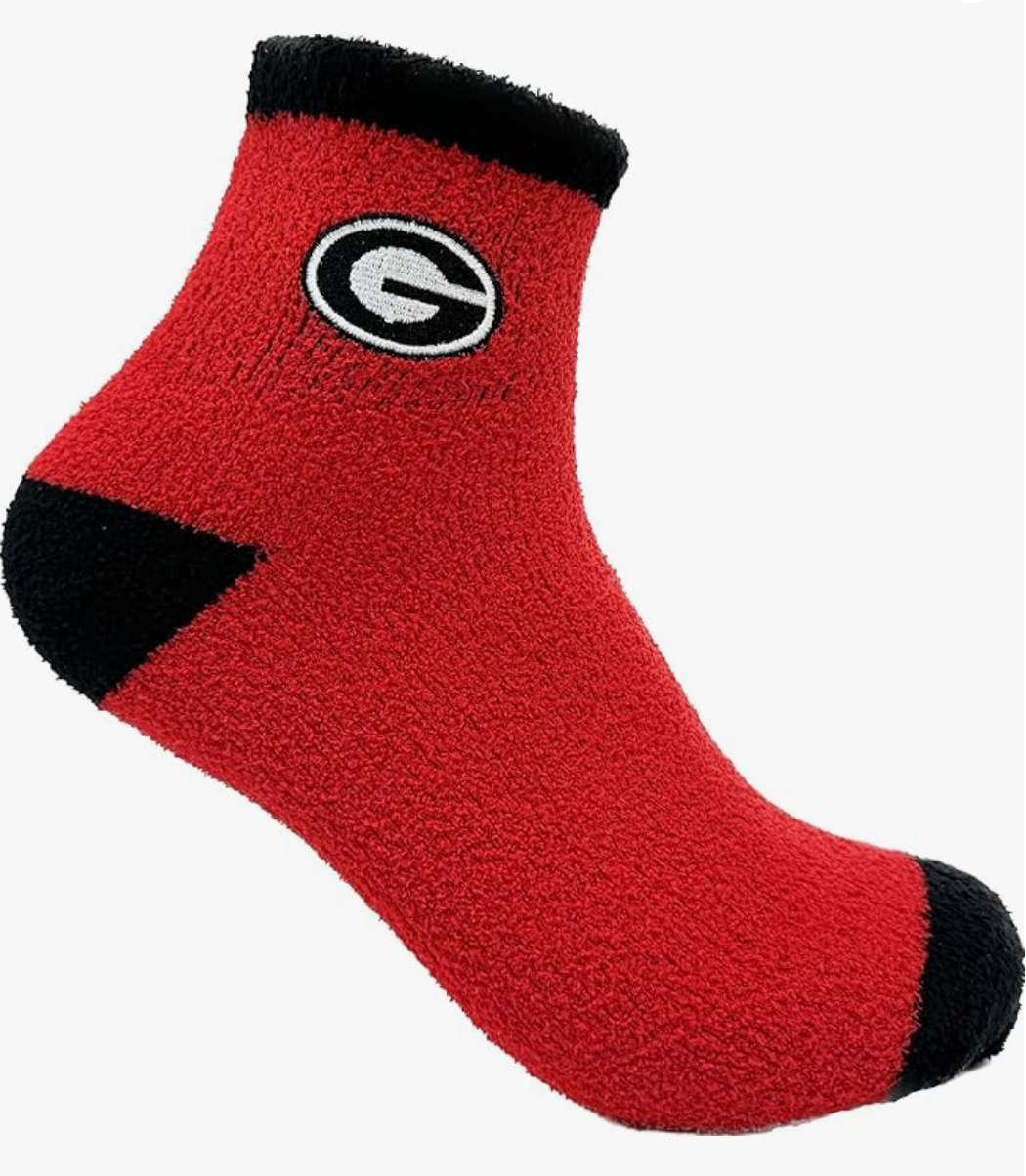 UGA Fuzzy Soft Socks