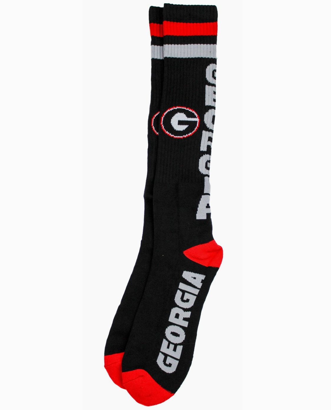UGA Sports Black Super G Tube Socks