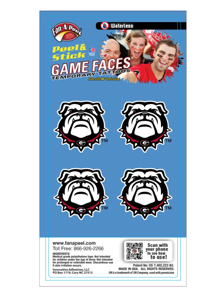 UGA Super G Waterless Face Tattoos