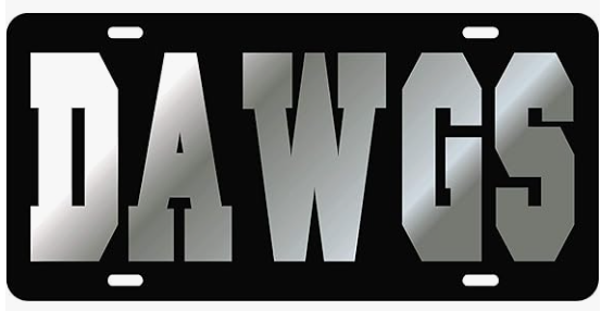 UGA DAWGS License Plate