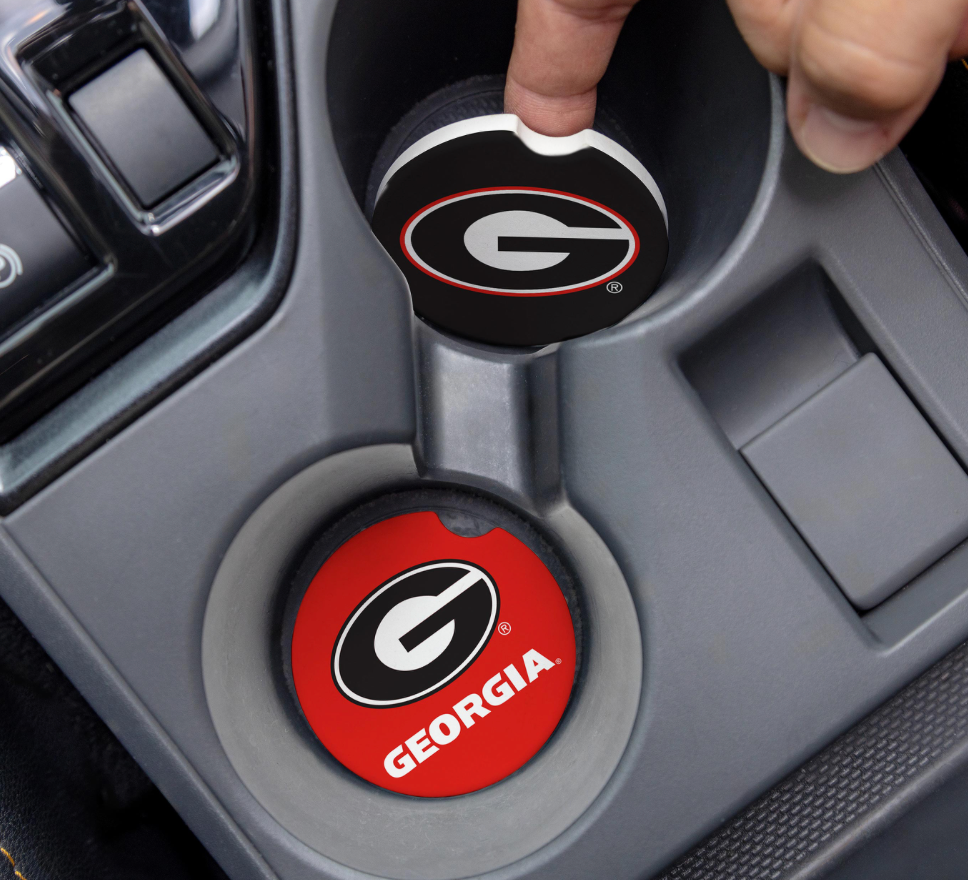 UGA Car Coaster Set, 2pc