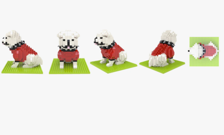 UGA Bulldog Mini LEGO Block Puzzle