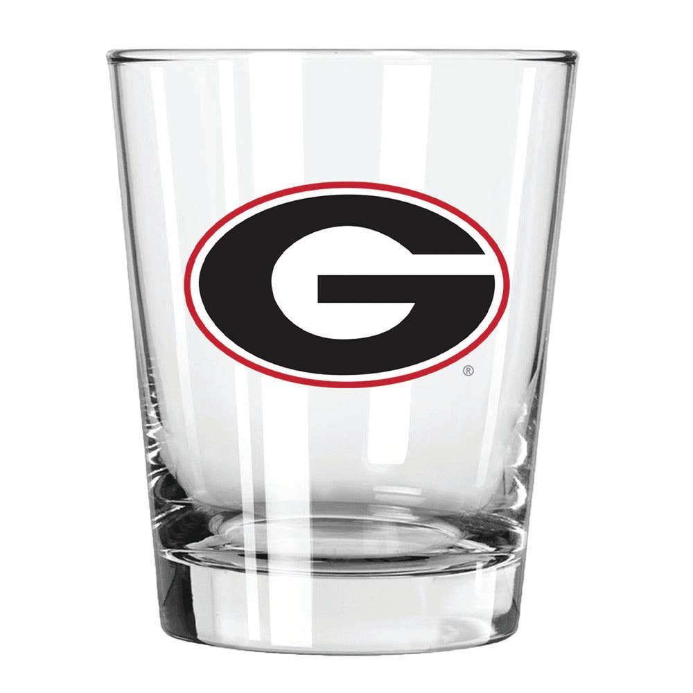 UGA Georgia Bulldog 15oz Old Fashioned w/Color Logo