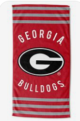UGA Striped 30x60 Beach Towel