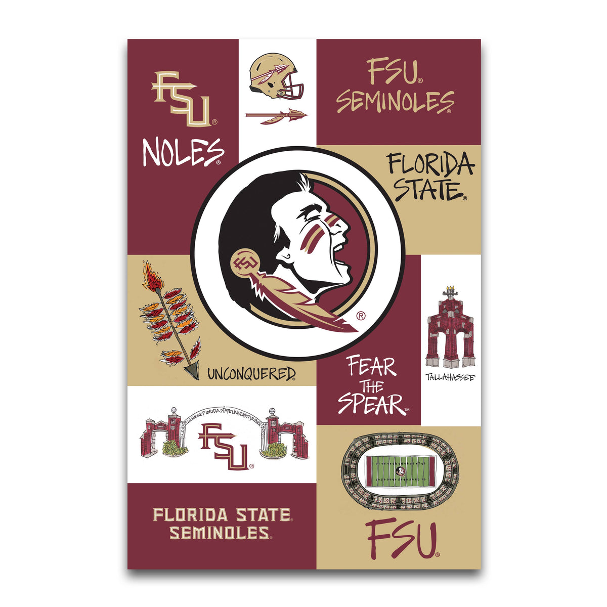 FSU Collage GF Garden Flag