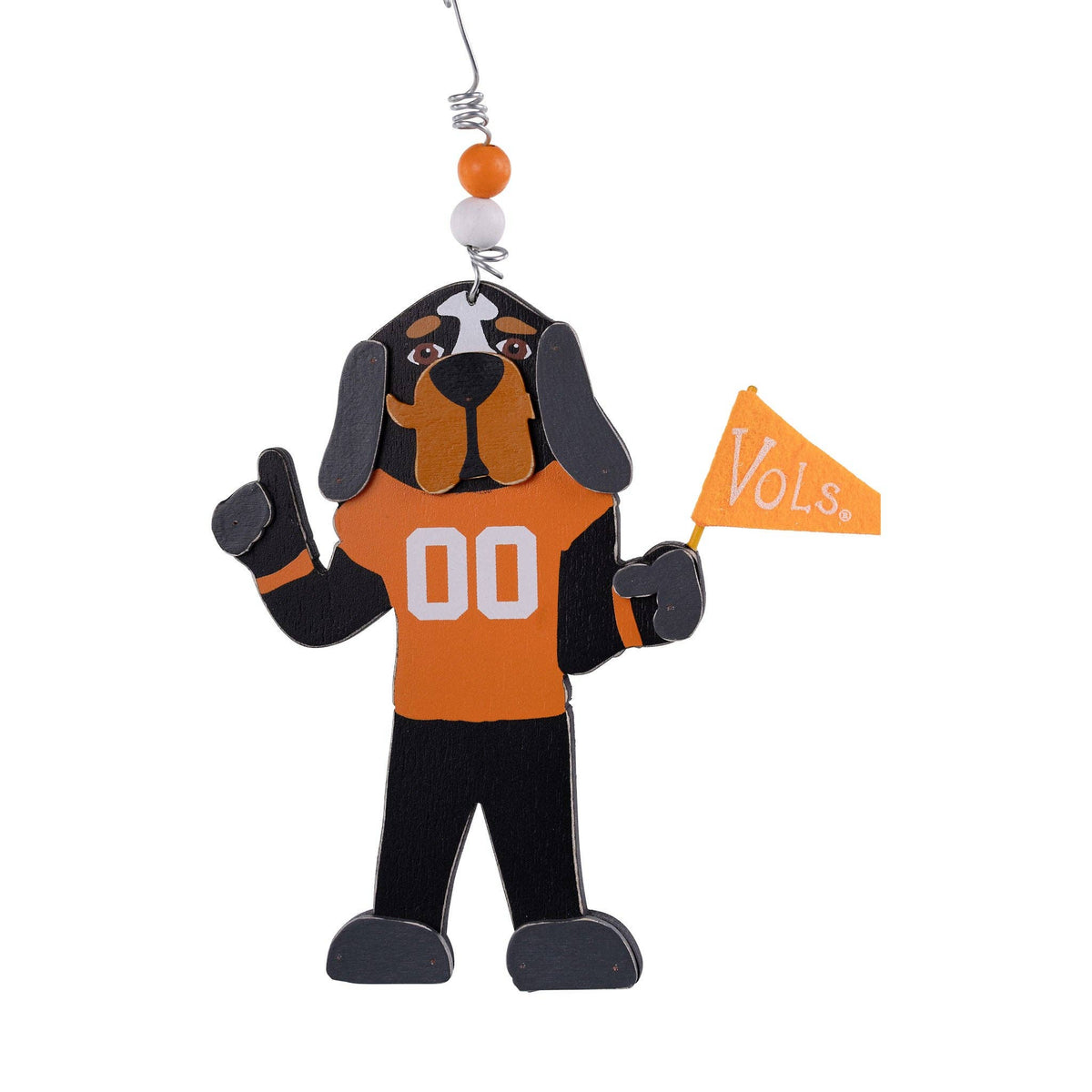 UTN Vols Smokey Wooden Mascot Ornament
