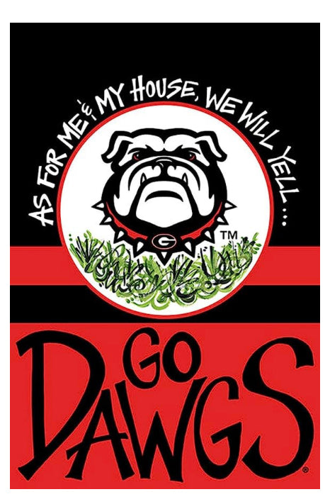 UGA As For Me Flag Garden Flag