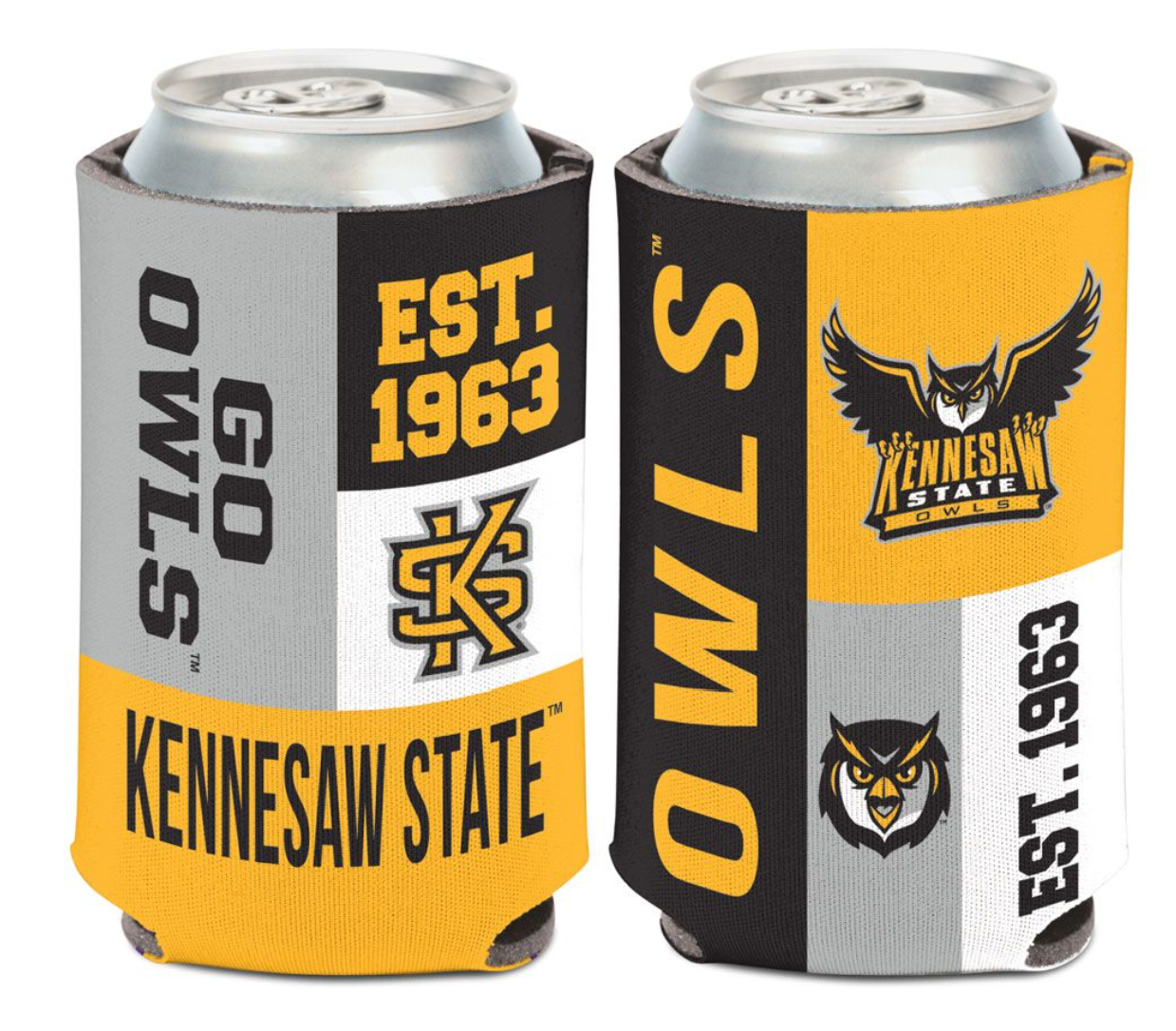 KSU Multi Design Color Block Can Coozie